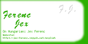 ferenc jex business card